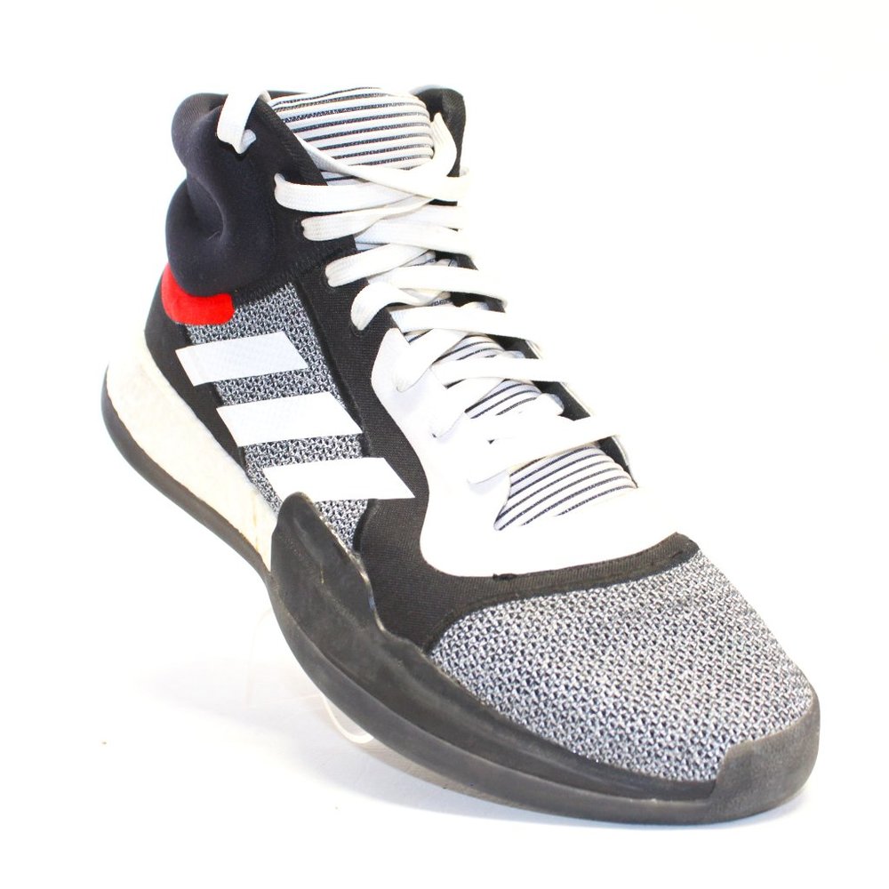 adidas Marquee Boost Sz 15 Mid Core Black Basketball Shoes Sneakers #141